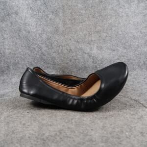 Mossimo Shoes Womens 7.5 Ballet Flats Slip On Stretch Classic Black Closed Toe